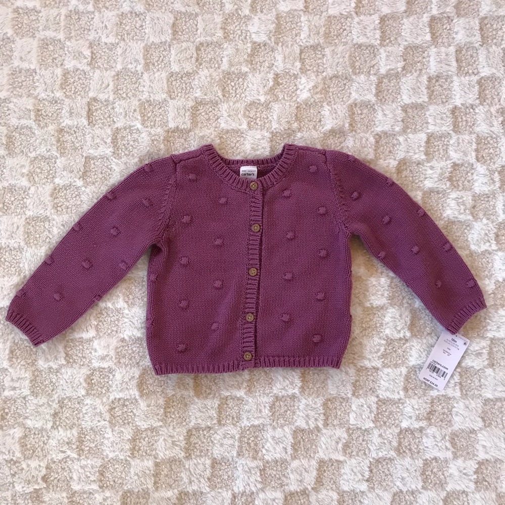 Carter’s kids knitted purple sweater